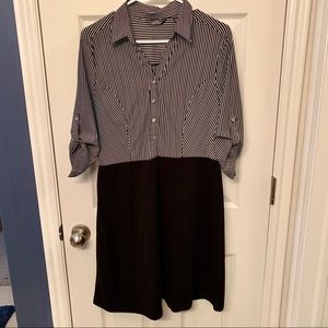 Cute and comfy black and white pencil skirt dress